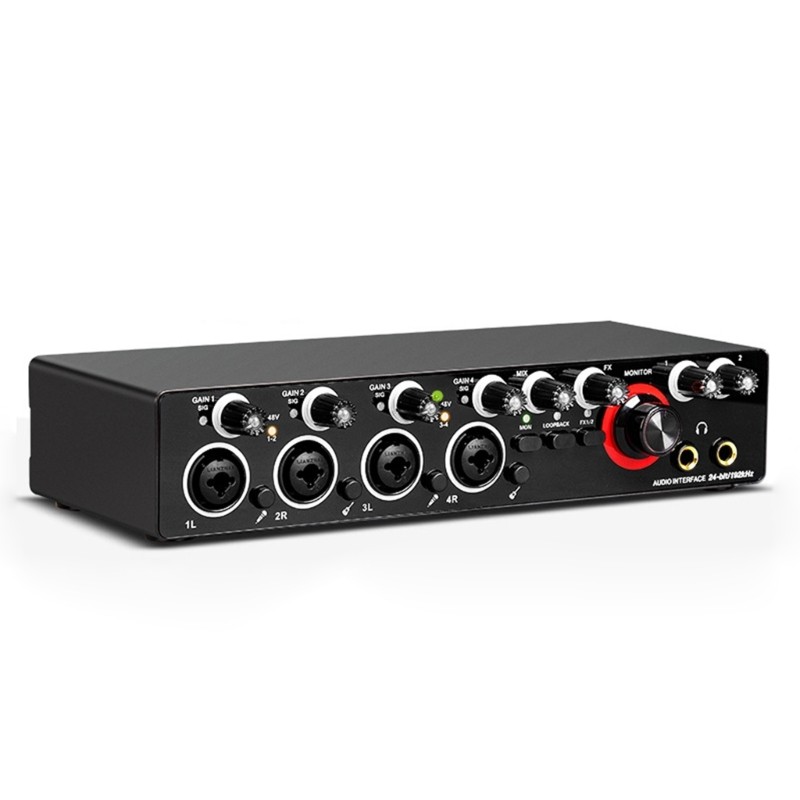 Studio-Grade Interface Sound Card Mixer for Computer Recording