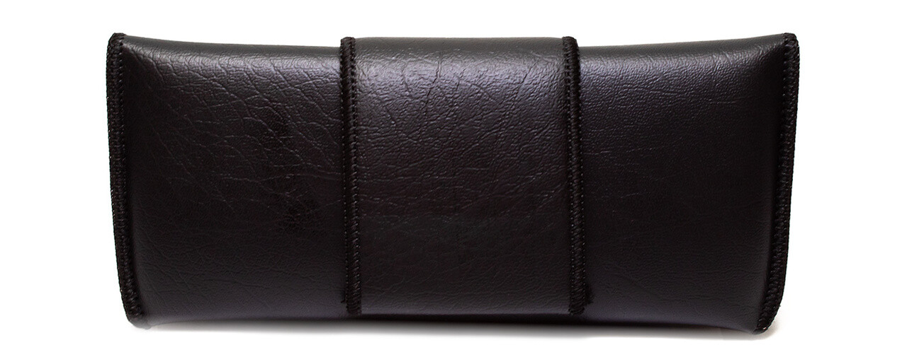 Soft Eyeglass Case in Syn. Leather, Attaches to Belt, Horizontal Black or Brown