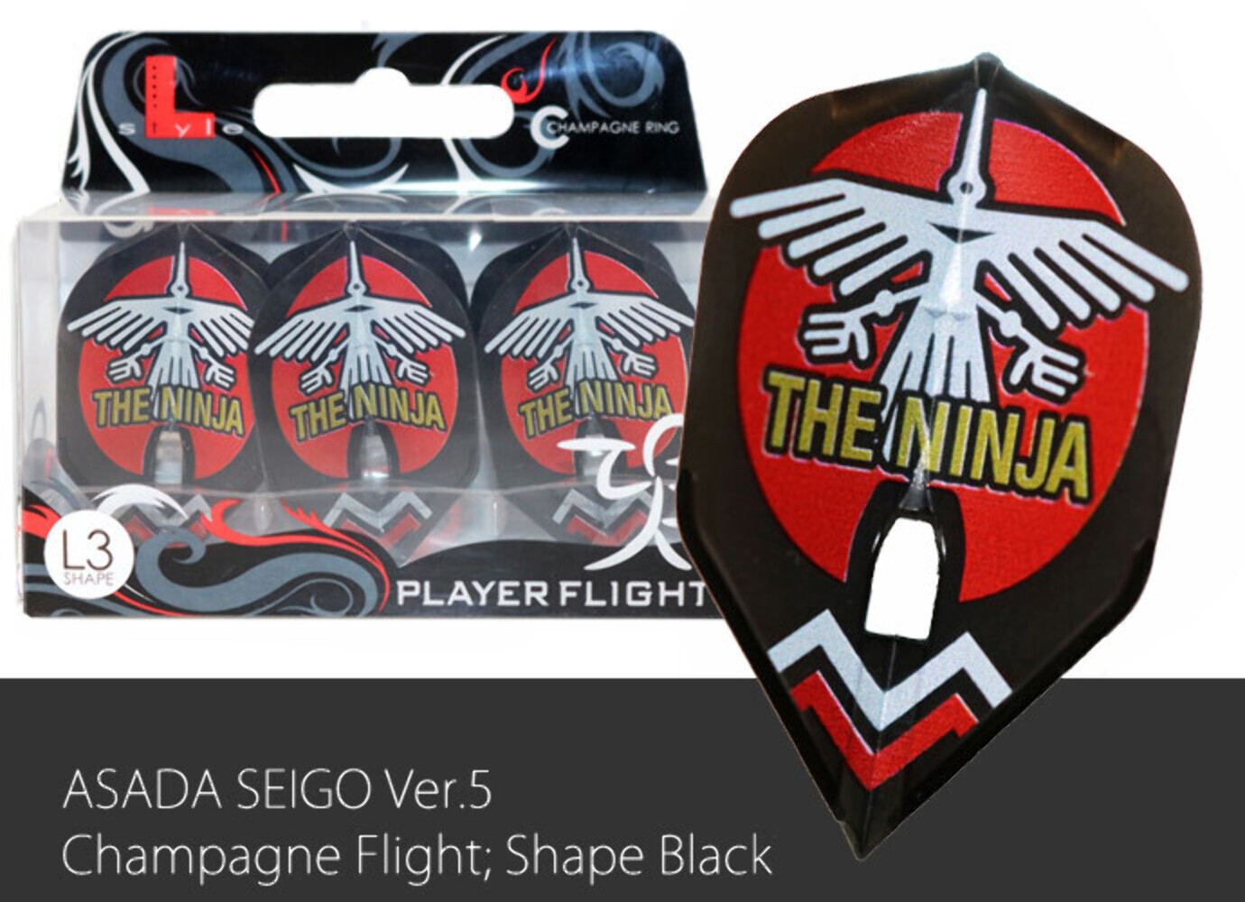 L-style L3Pro Seigo Asada "Ninja" V3 Flights - Black