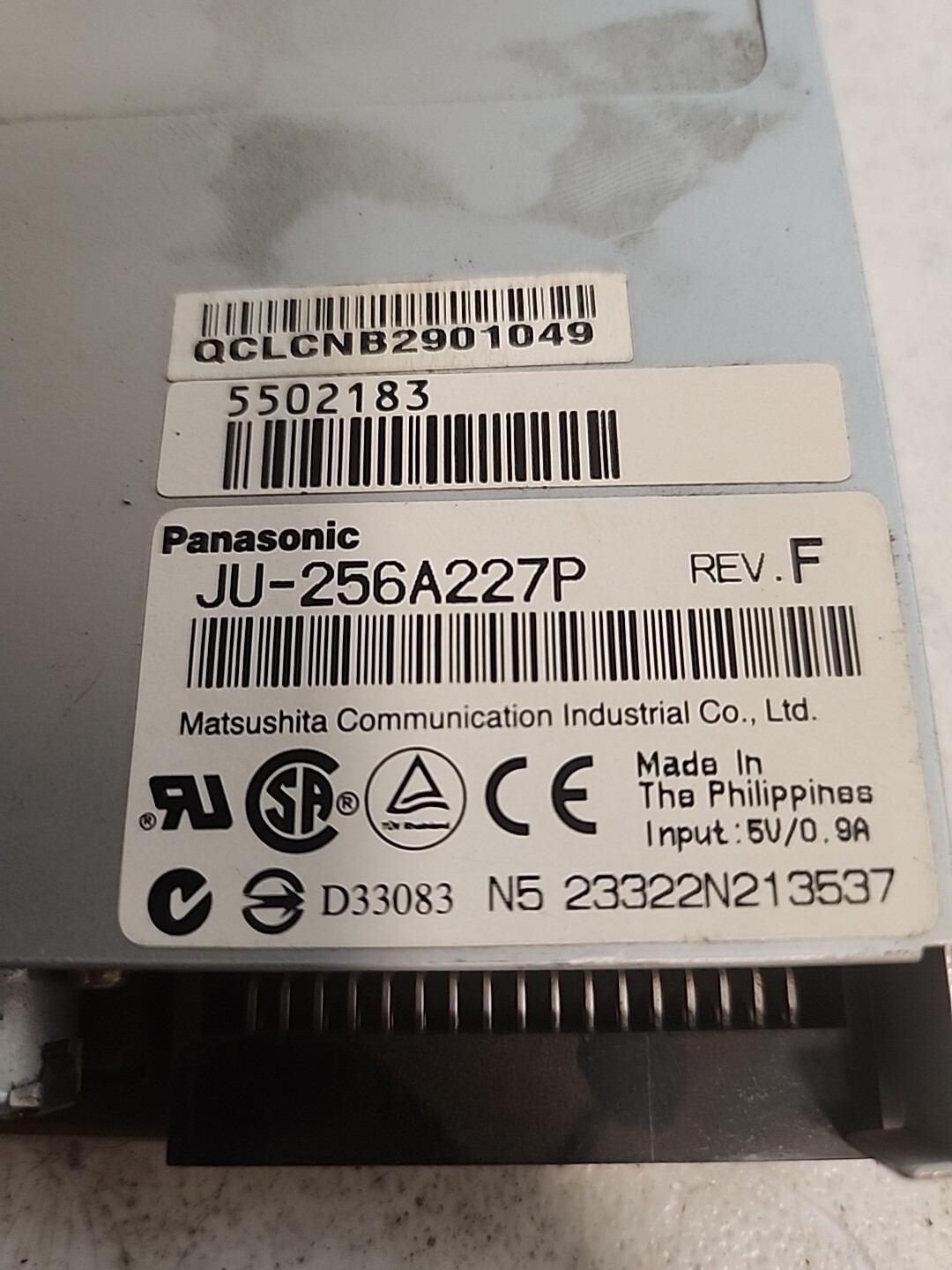 Panasonic JU-256A227P JU256A227P Floppy Disk Drive