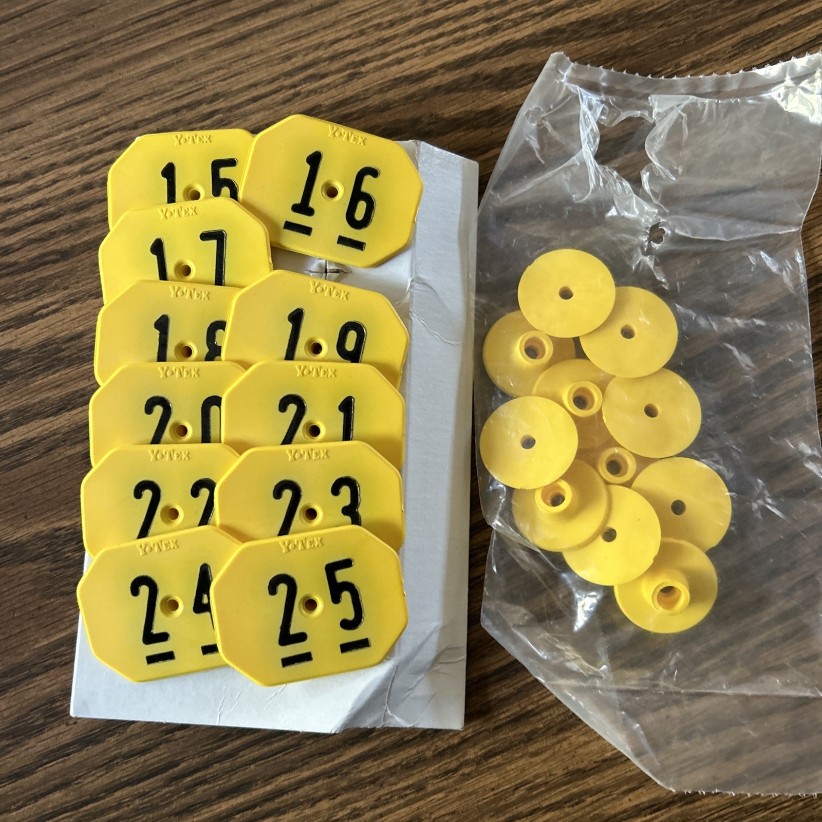 Cattle Ear Tags Yellow Numbered