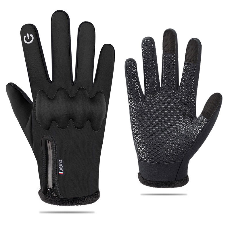 Winter Thermal Gloves Windproof Touchscreen Non-Slip for Running Cycling Driving