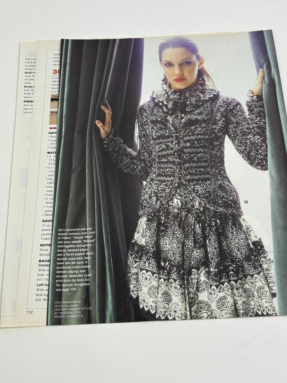 Fitted Jacket Women's Size Knitting Pattern Magazine Pages