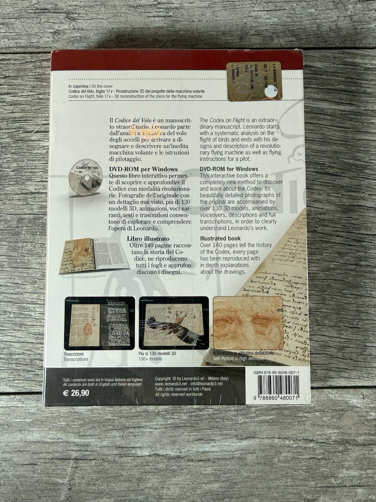 Codice Del Volo Codex On Flight DVD-ROM Windows Leonardo da Vinci B27