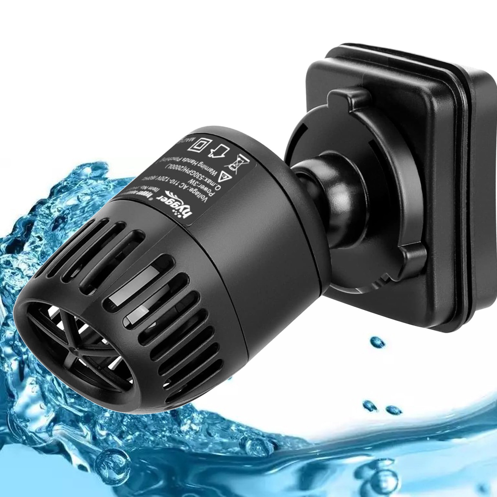 hygger Circulation Pump Fish Tank Wave Maker Powerhead Water Pump w/ Suction Cup