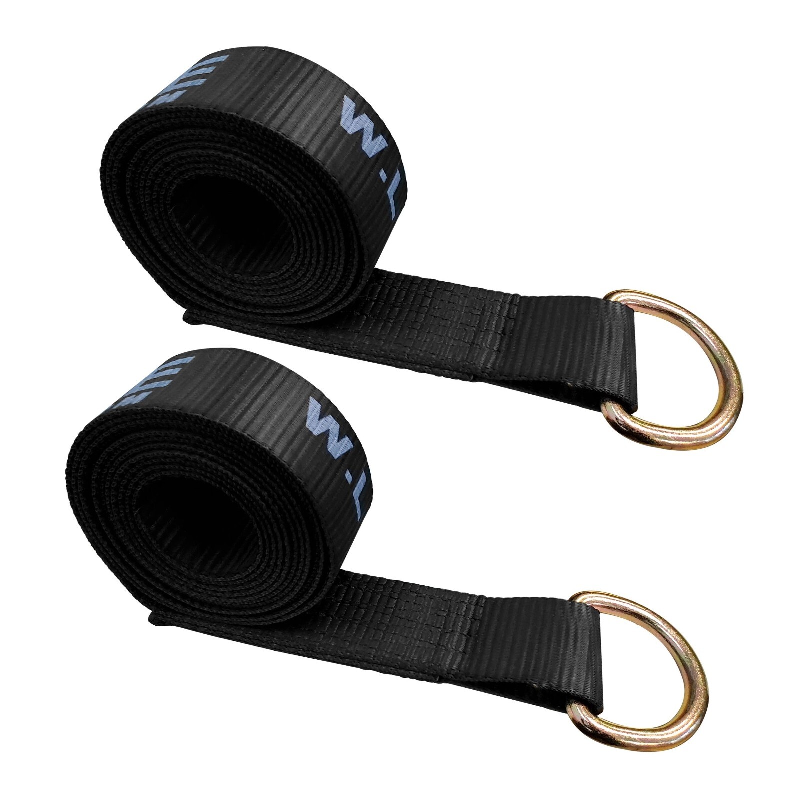 2 Pack 2" x 10' Lasso Strap w/ D Ring Auto Tie Down for Tow Truck Wheel Lift
