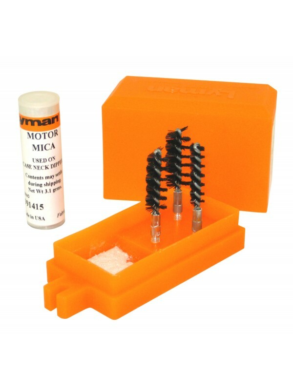 Lyman® Case Neck Dipper, for .17 to .45 cal., w/ 3 brushes, dry lube, & case
