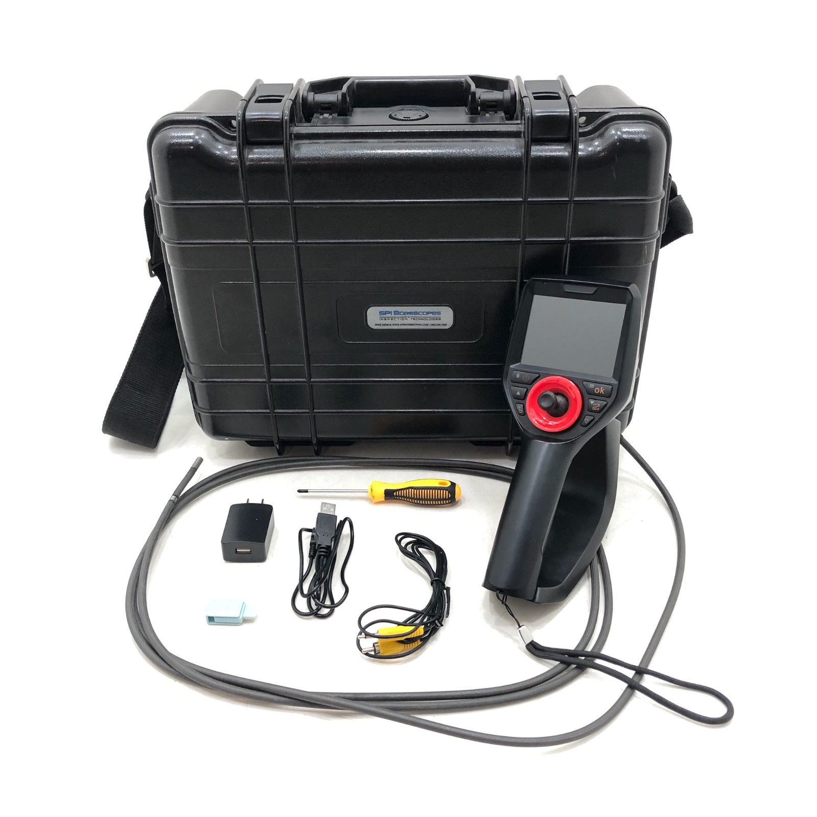 SPI Borescopes X1-Series Articulating Videoscope & Photo Camera Borescope + Case