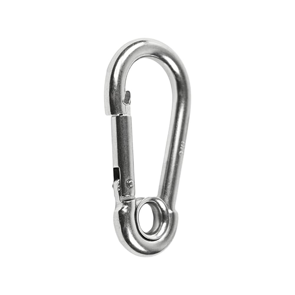 Carabiner Clip Snap Hook 316 Stainless Steel Heavy Duty Fishing Boating