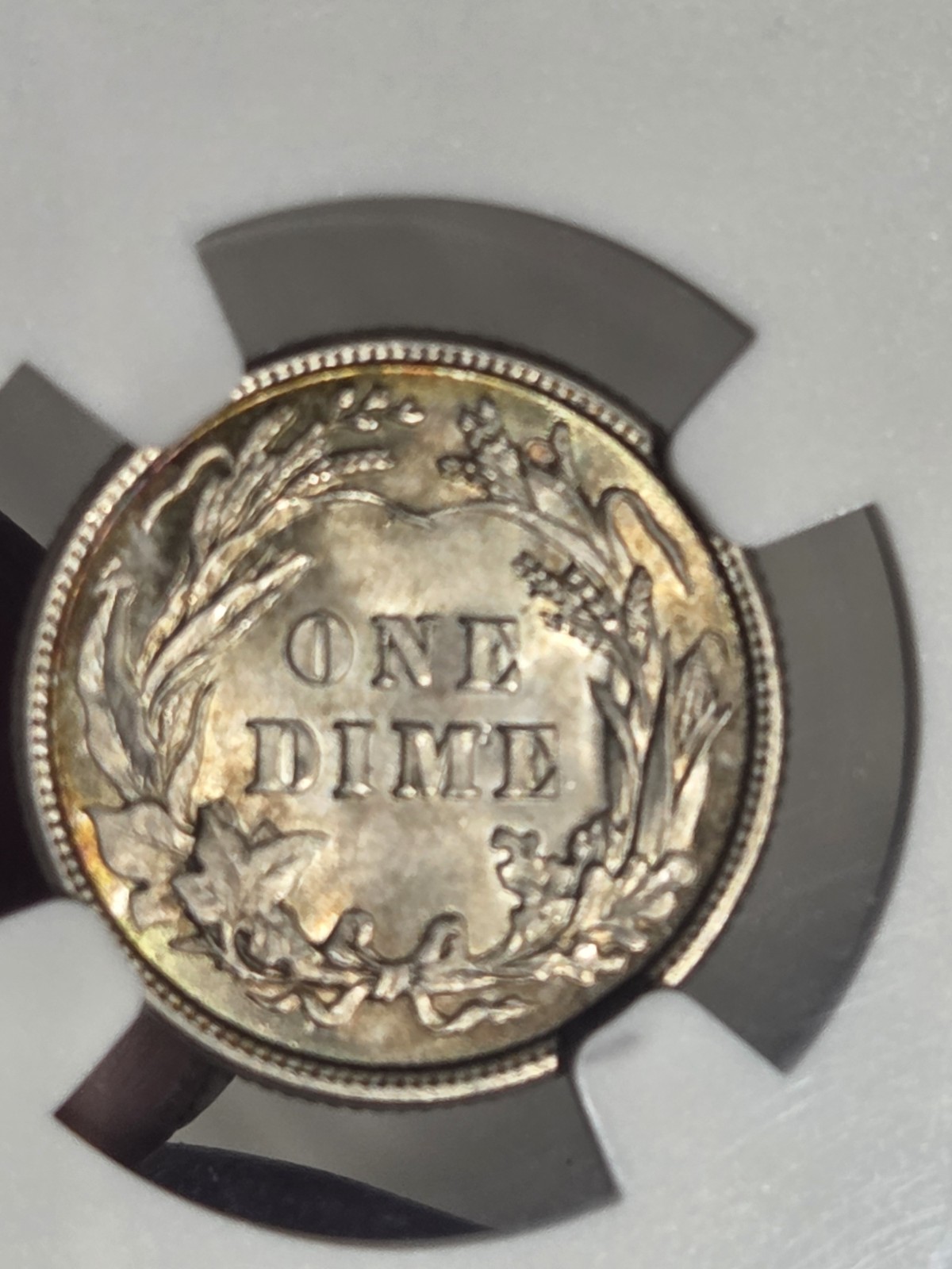 1916 Barber Dime 10c NGC M63 Toned