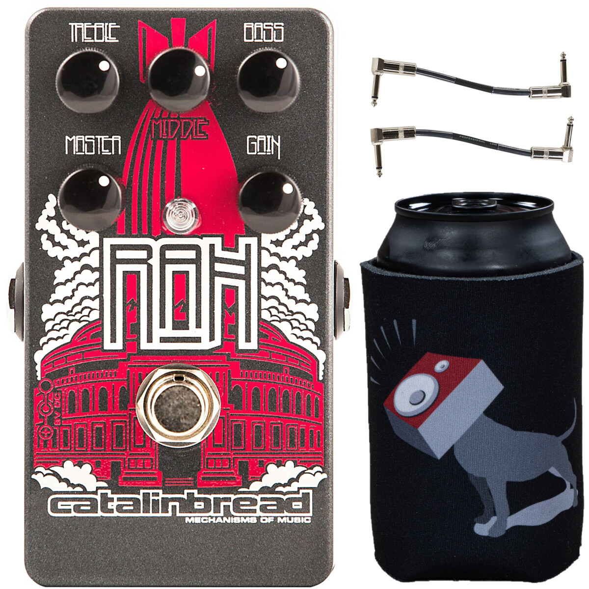 Catalinbread Royal Albert Hall Guitar Effects Pedal w/ Patch Cables, Beer Hugger