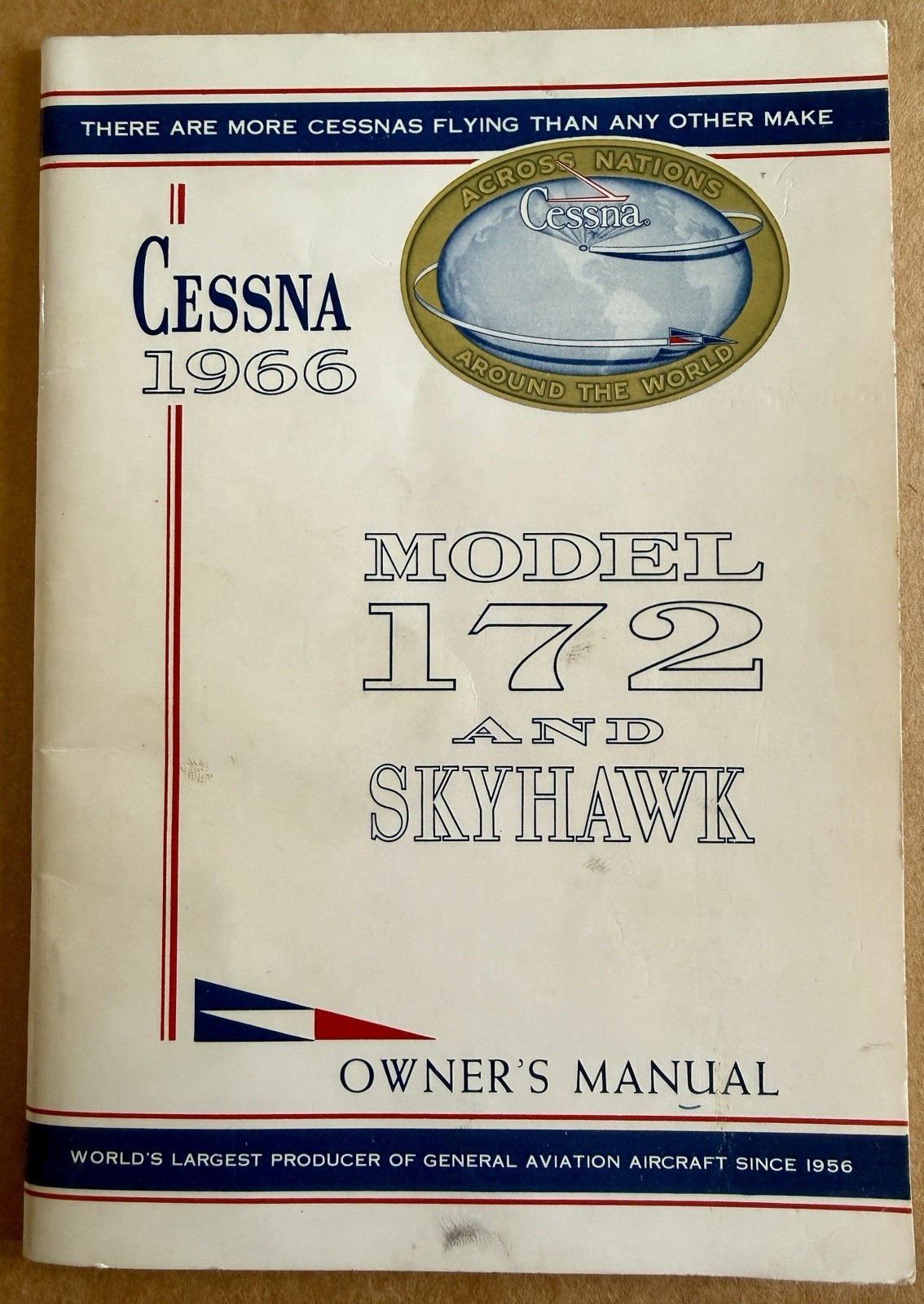 Vintage Cessna 1966 Model F172 / 172 and Skyhawk Owner's Operator's Manual