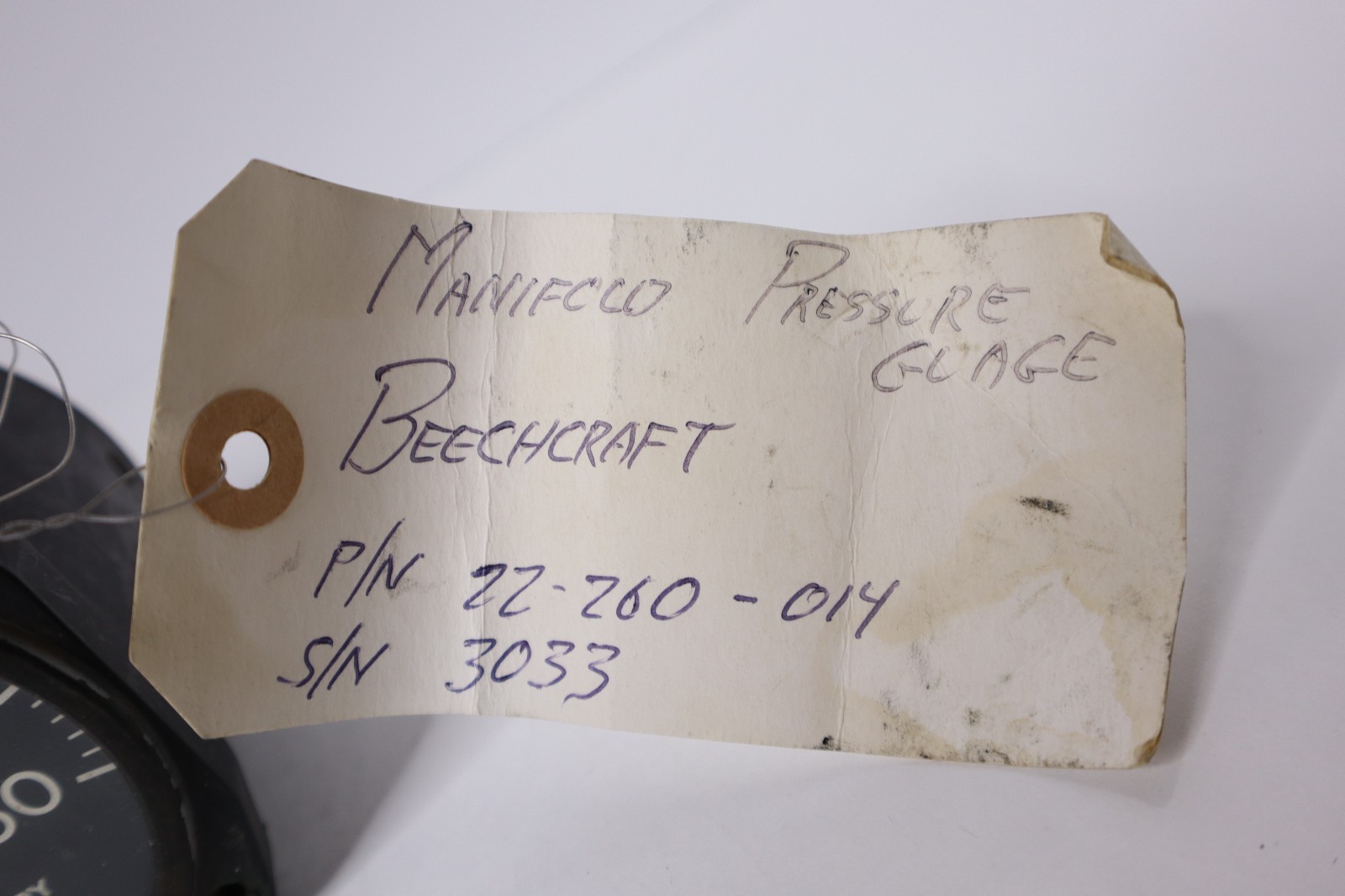 Garwin 22-260-014 Beechcraft Manifold Pressure Indicator