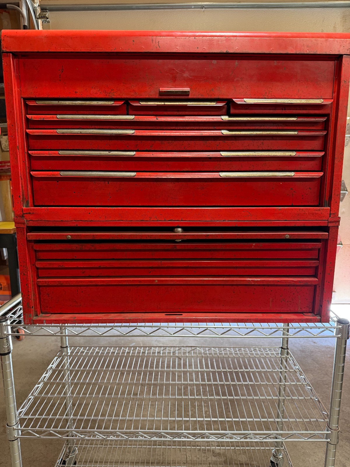 2-Vintage 1960's Snap-On KR-61 & KRA-461 Tool Box Chest Stack