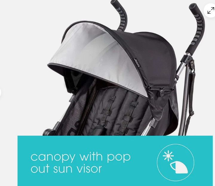 Summer Infant 3Dlite Convenience Stroller, Gray/Silver (Black Frame)