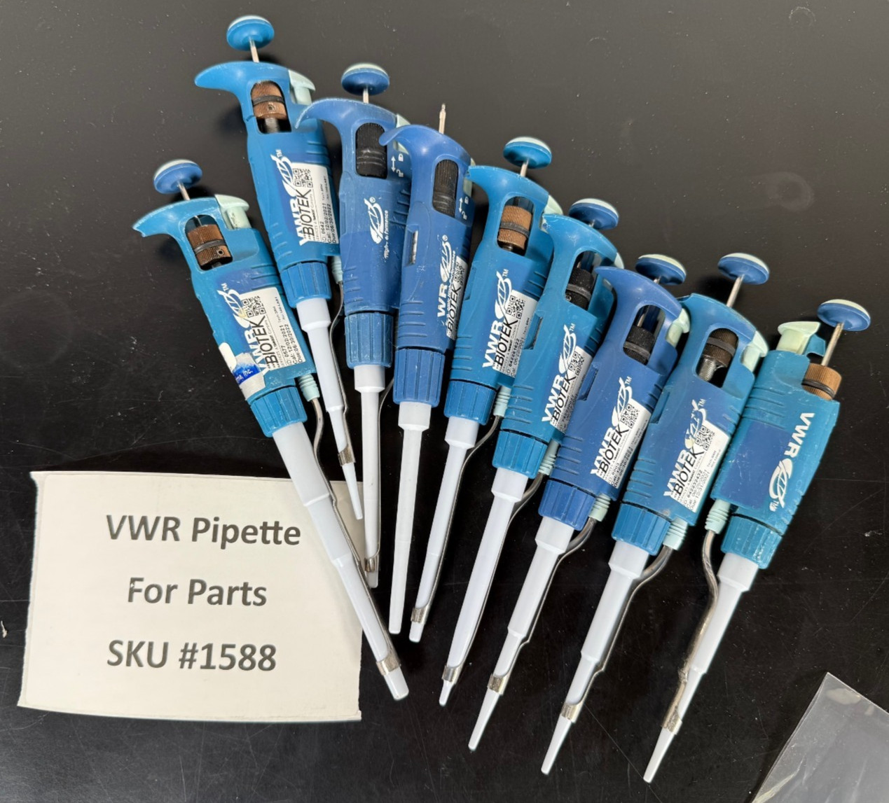 Lot of 9 VWR Pipettes Single Adjustable for Parts or Repair - BEST DEAL!!!