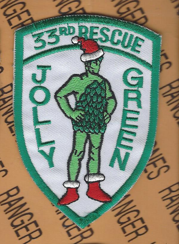 USAF 33rd RESCUE SQ Para PJ AFSOC JOLLY GREEN Santa ~3.5" patchc/e