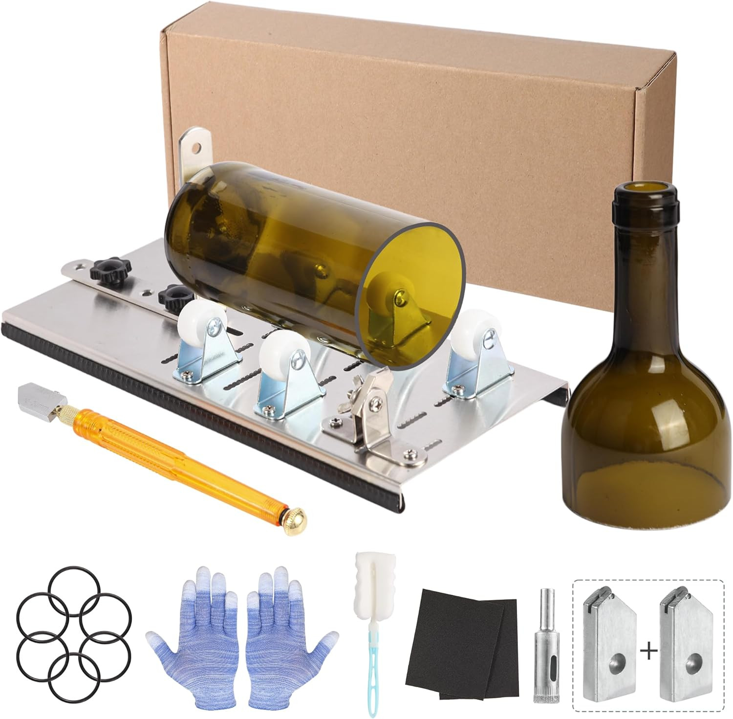Glass Bottle Cutter,Glass Cutter Tool Kit for round Bottles, Bottle Cutter DIY M