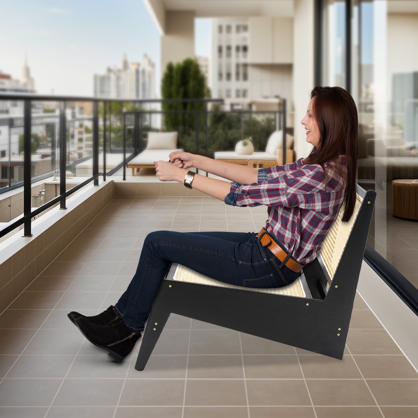 Home Bamboo Chair, Bamboo Accent Chair, Comfy Bamboo Chair, Ergonomic Chair
