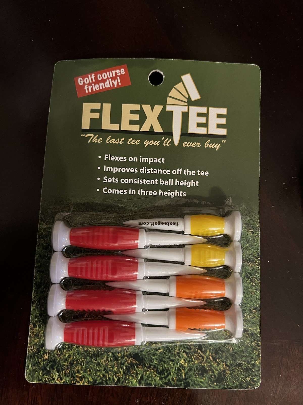 TourGear/Hireko FlexTee Flexible Golf Tees (8 Pack), Florescent