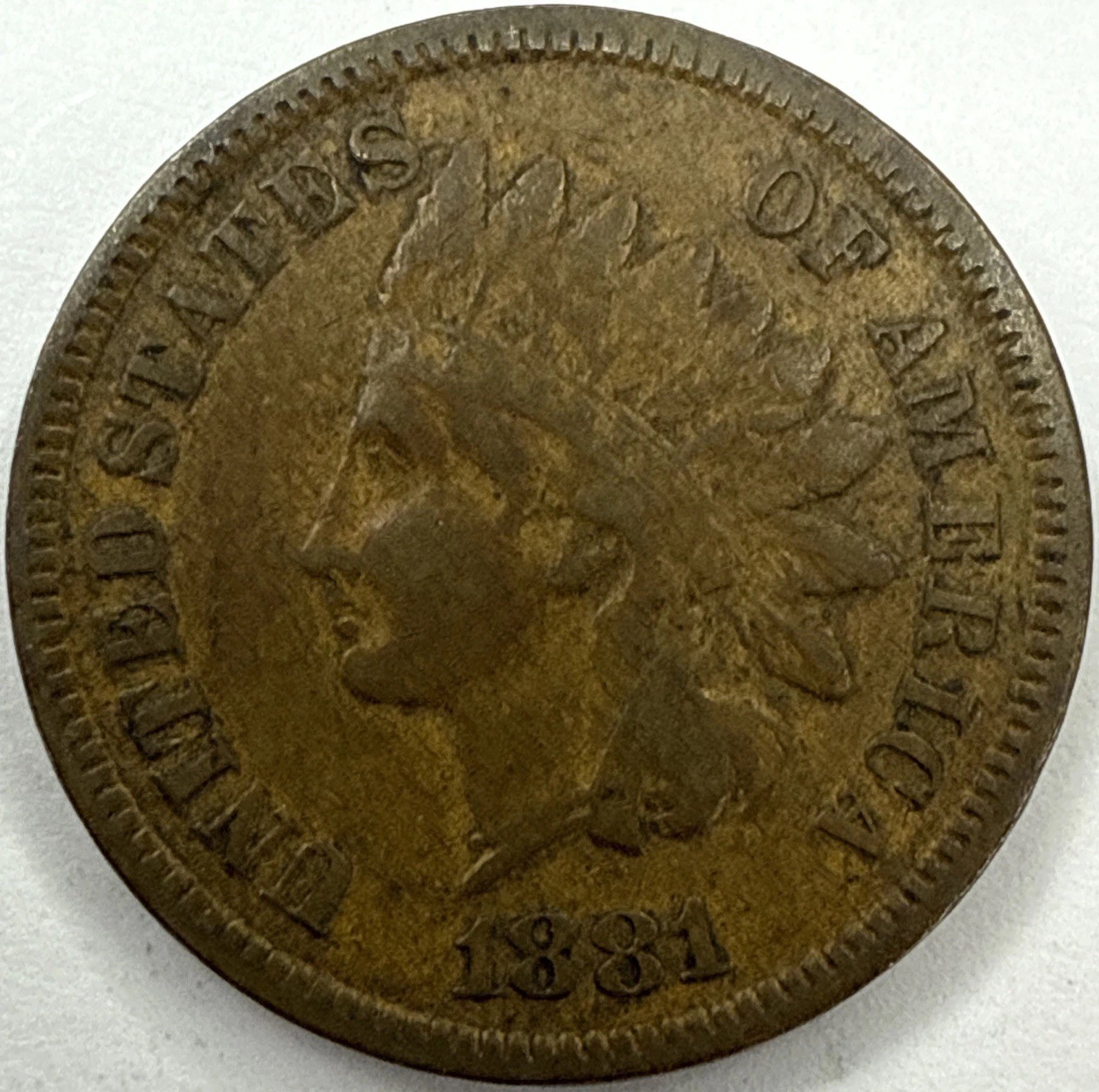 1881 Indian Head Cent Exact Coin Imaged #IND2173