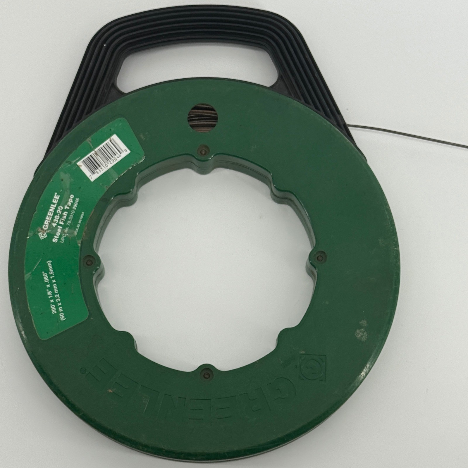 Greenlee 438-20 Steel Fish Tape 200 Foot x 1/8 Inch Electrical Wire Puller Green