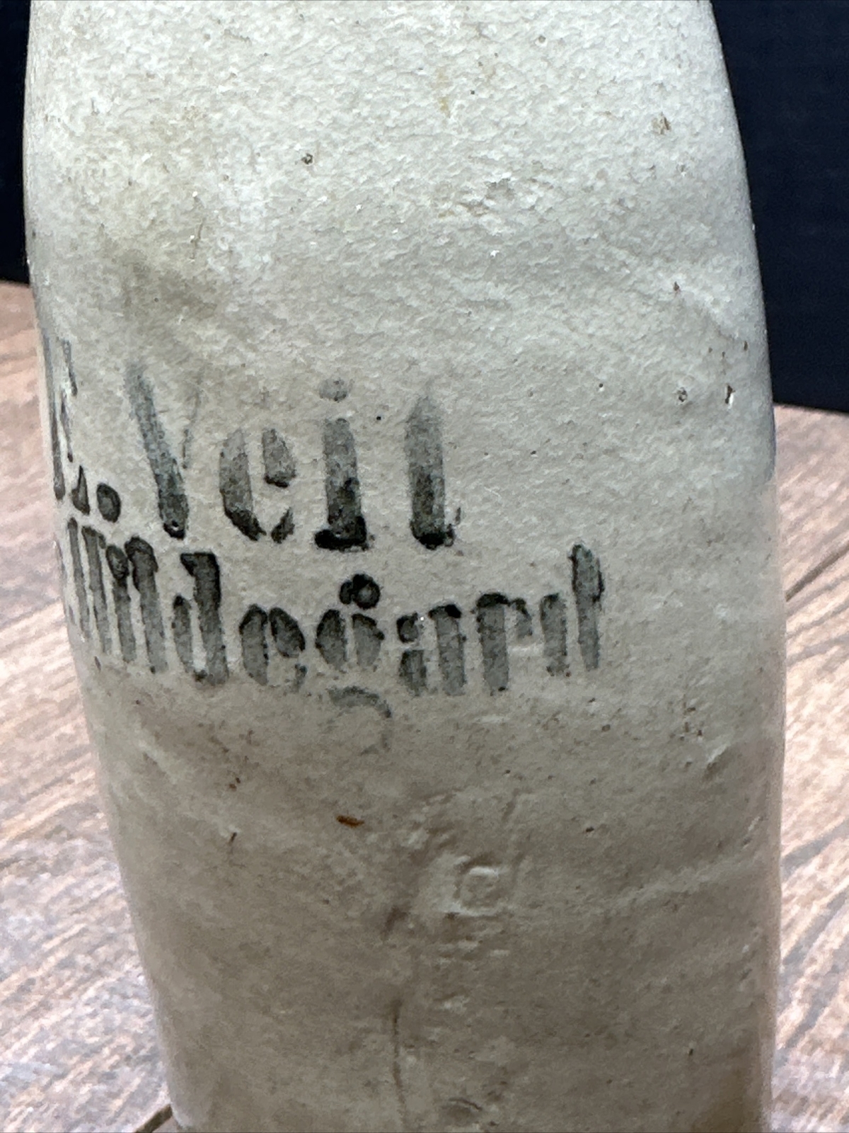 Vintage Glazed E.VEIL STONWARE BOTTLE