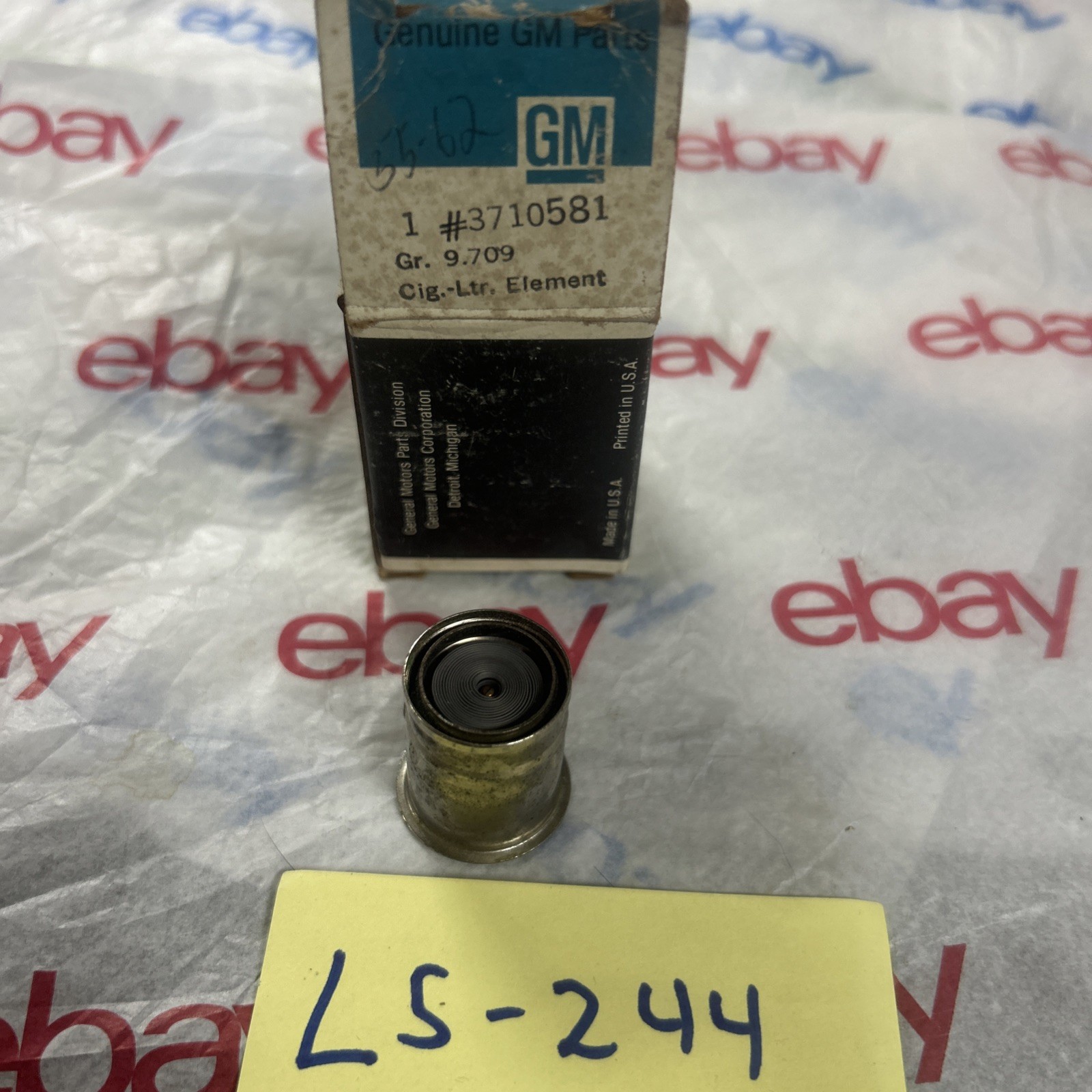 1955-1962 Corvette NOS Cigarette Lighter Element GM 3710581