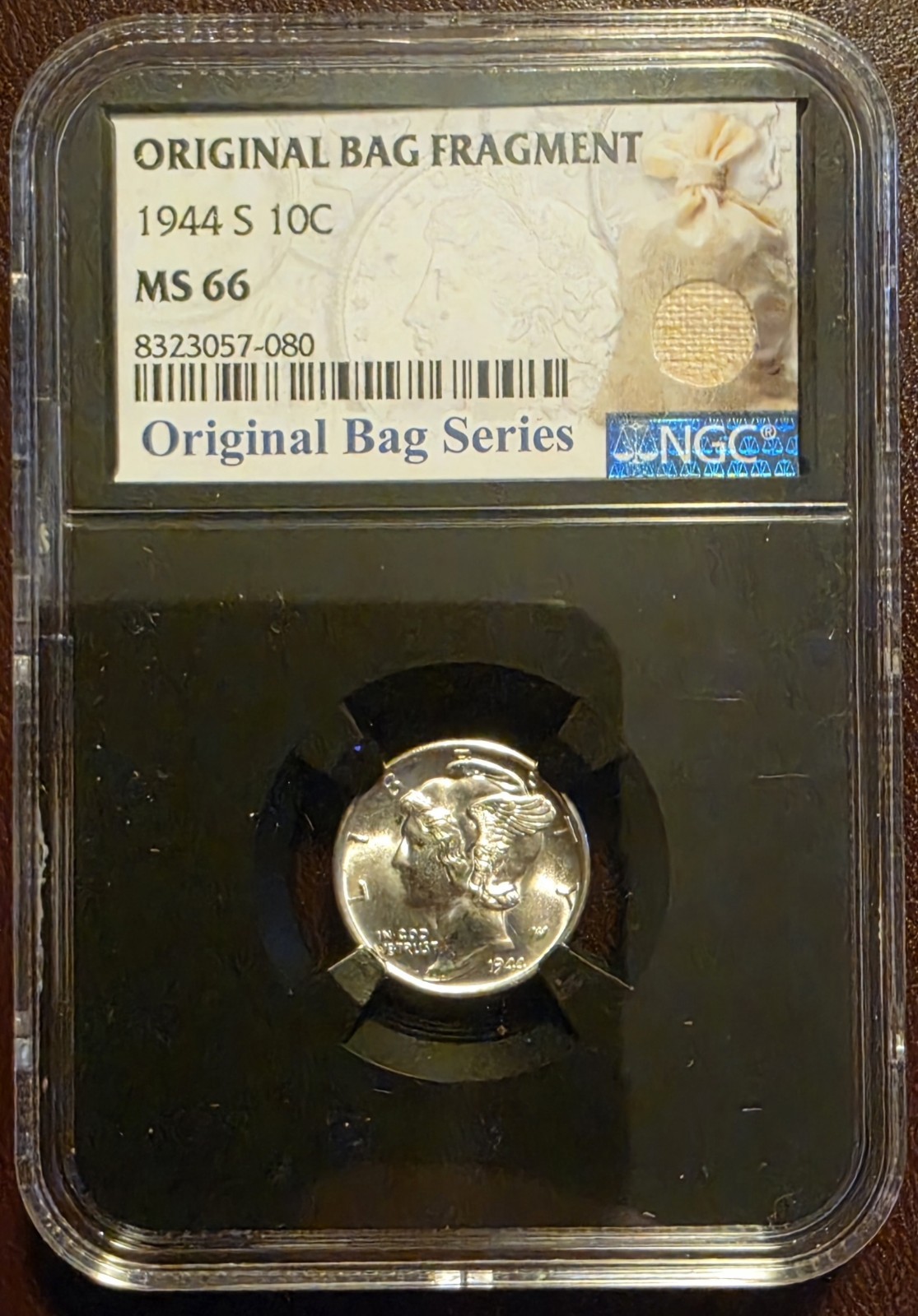 1944 Mercury Dime Original Bag Fragment MS66 NGC