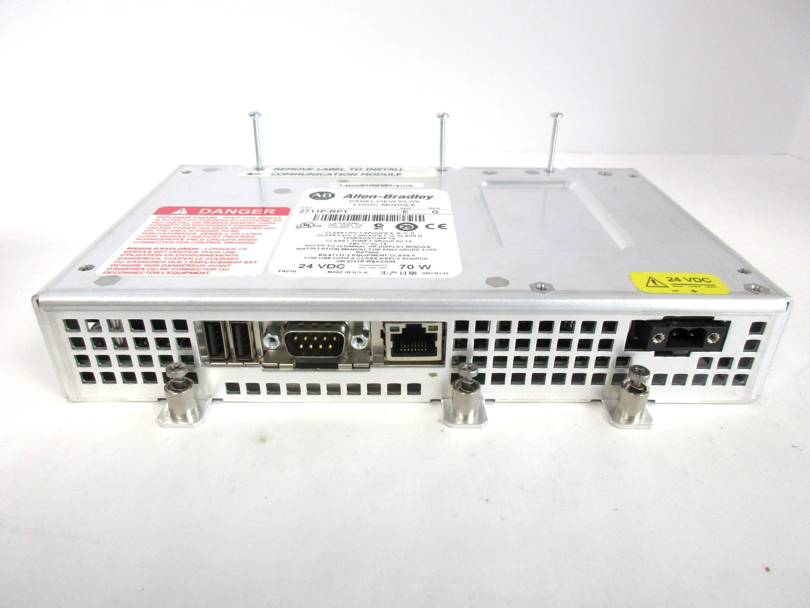 Allen Bradley 2711P-RP1 Ser. E. Panelview Plus Logic Module