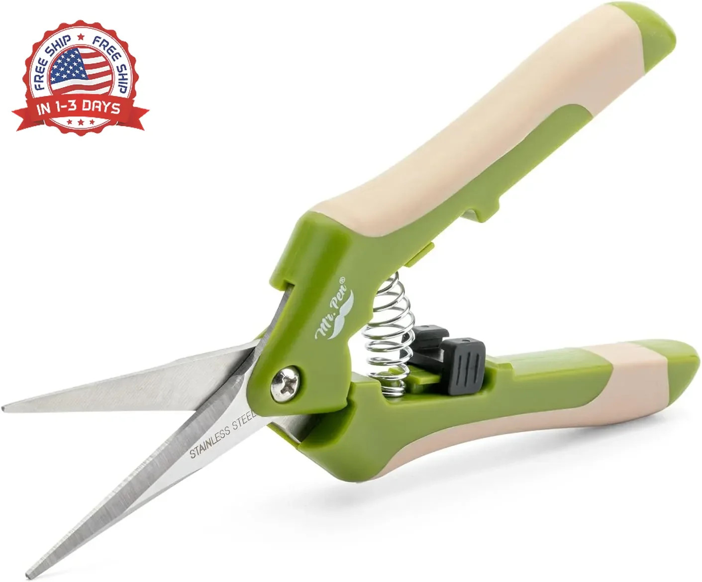Mr. Pen- Gardening Scissors, 6.5 Inch, Green, Pruning Shears for Gardening with