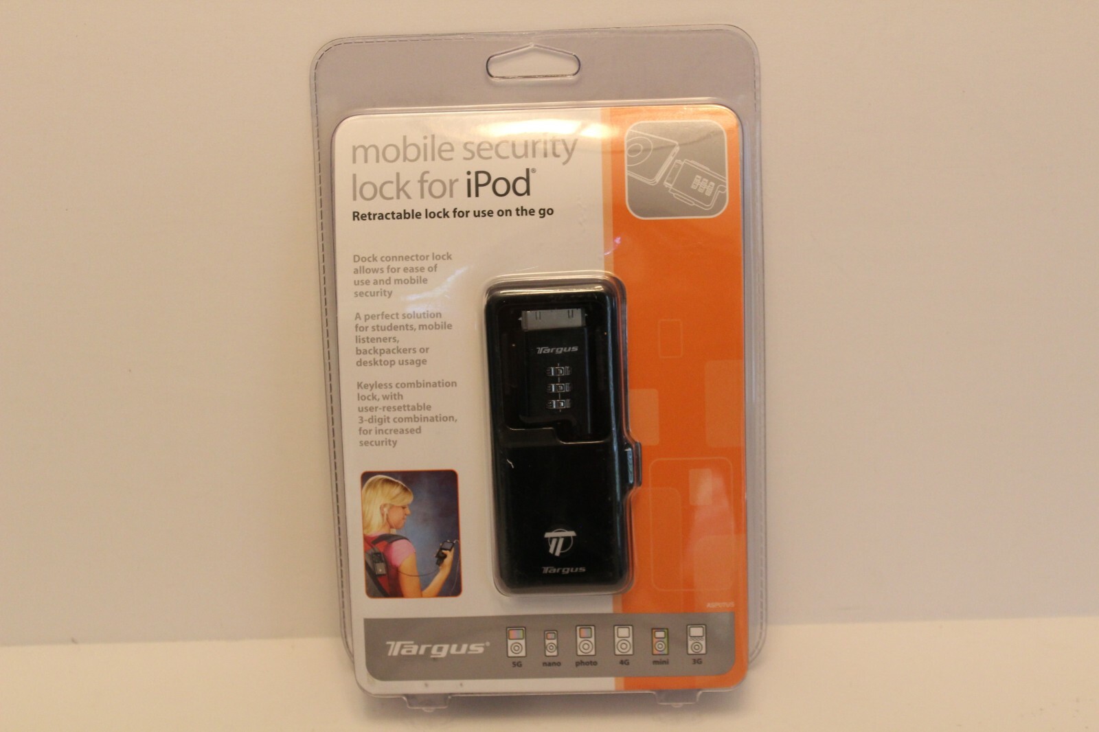 Targus Lock for iPod Mobile Security Lock New Sealed