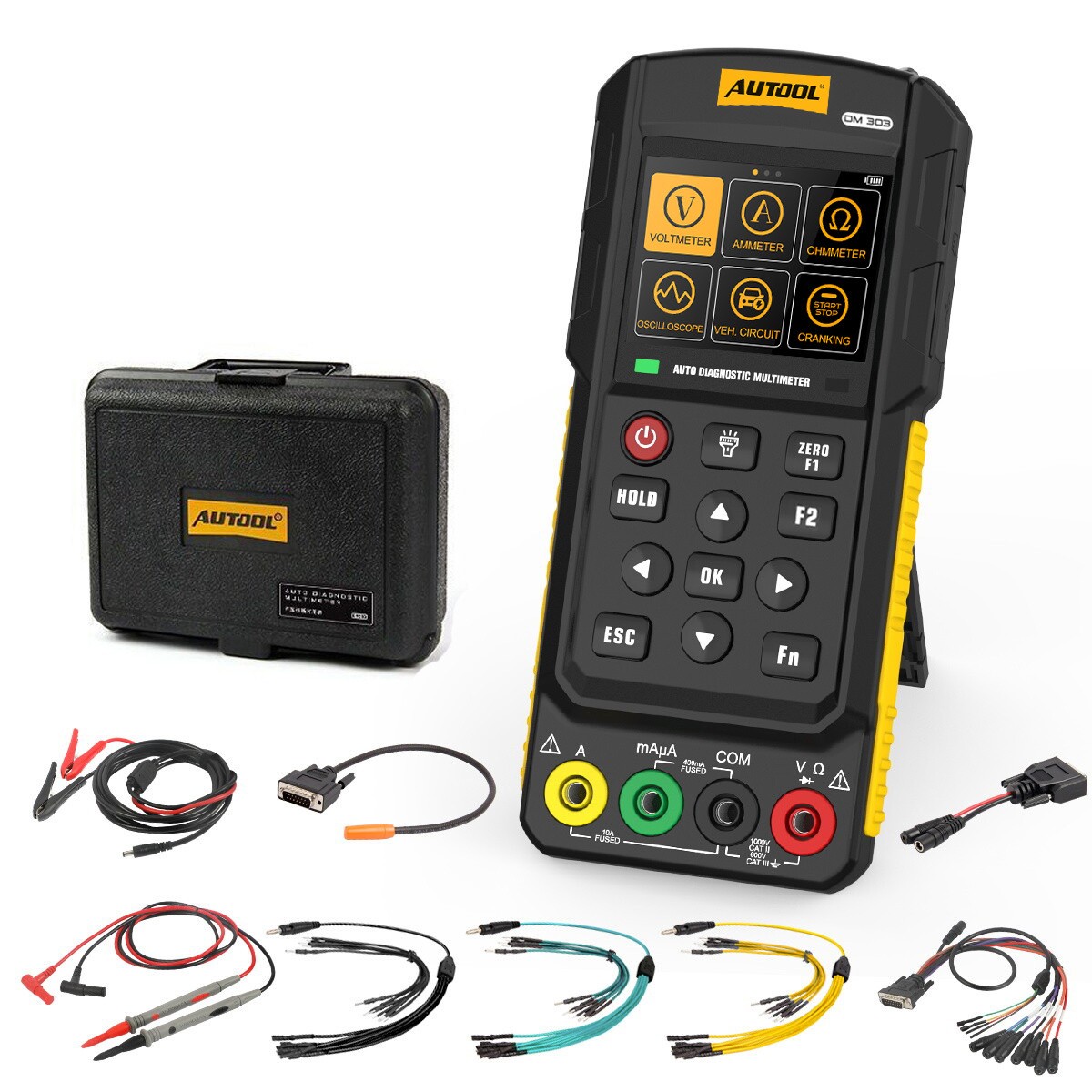Automotive Diagnostic Multimeter Oscilloscope AC/DC Voltage Amp Ohm K/CAN Tester