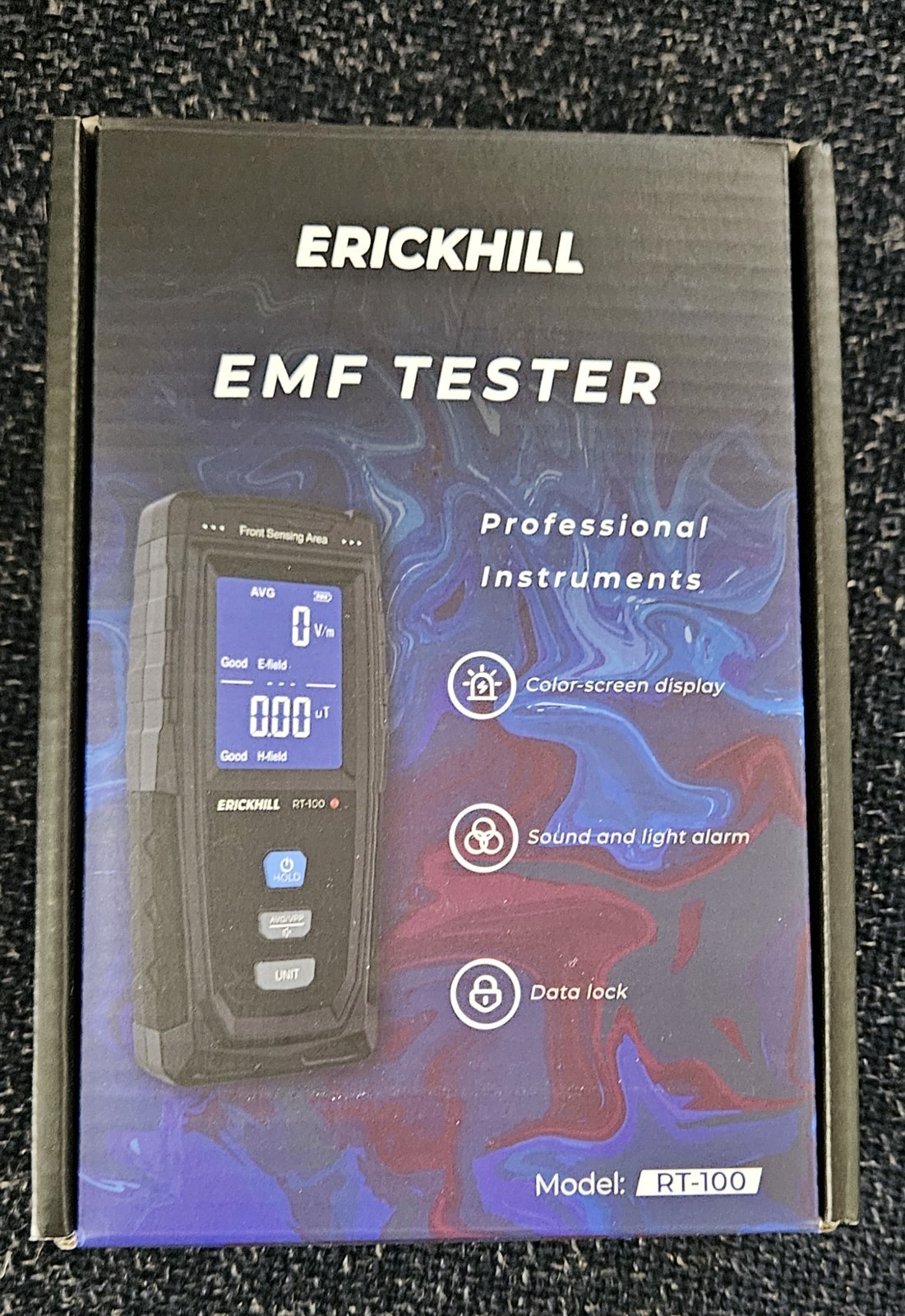 ERICKHILL RT-100 EMF Meter Single Axis 1V/m-1999V/m Electromagnetic Tester