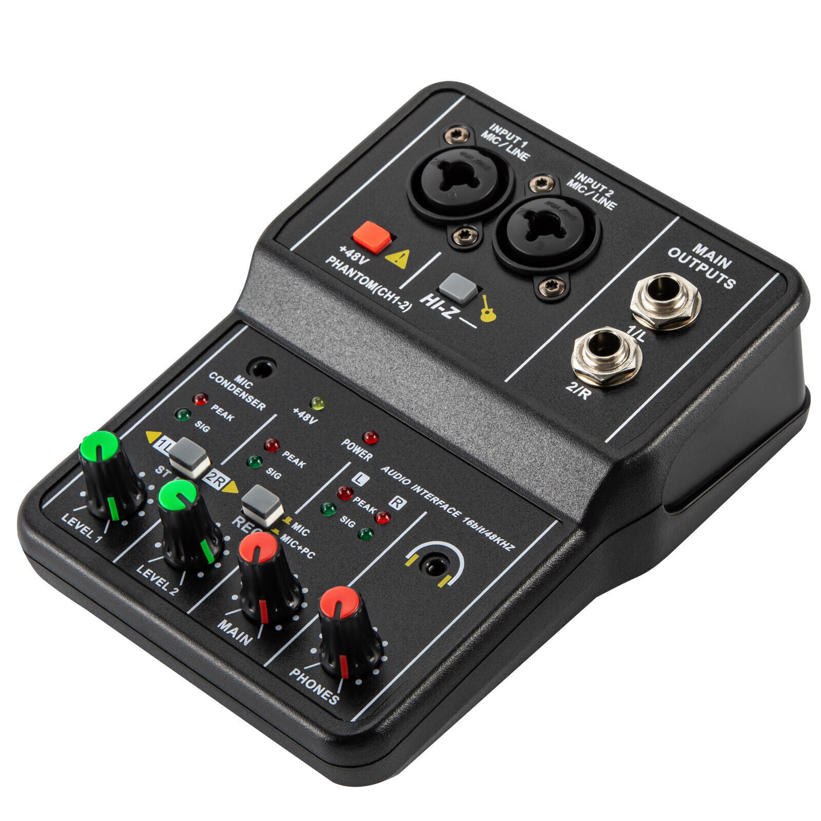 Professional 2 Channel USB Studio Audio Mixer Board BT Sound Mixing Console