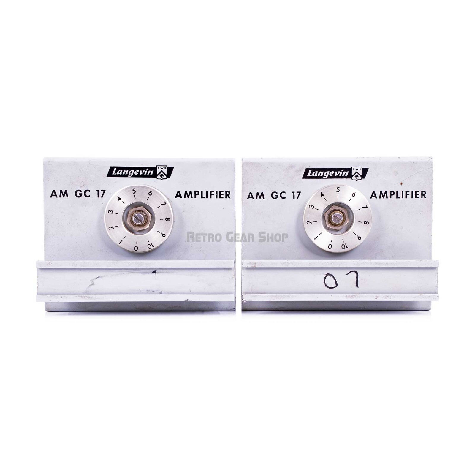 Langevin AM GC 17 Mic Preamp Modules Stereo Pair Vintage Rare AM17 PSU Serviced