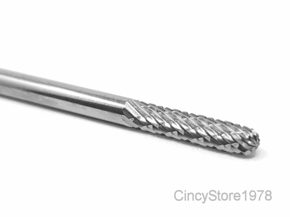 SC42D Cut Solid Carbide Burr Bur Cutting Tool Die Grinder Bit 1/8" MADE IN USA!!