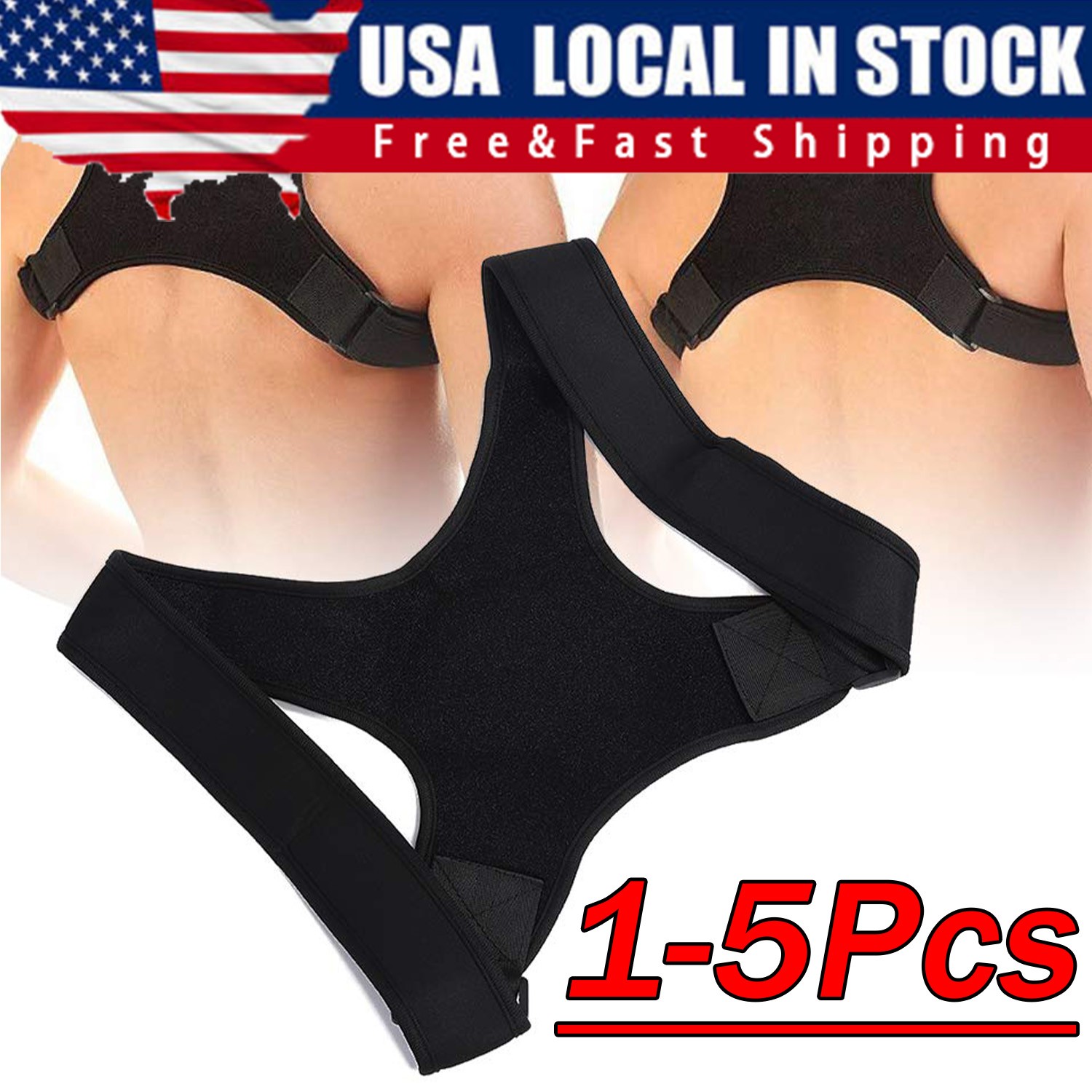 Back Posture Corrector Shoulder Straight Support Brace Belt Therapy Men Women