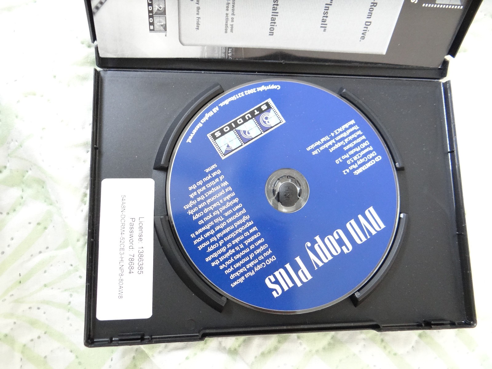 DVD Copy Plus (Software, cd, 2002) 321 Studios - No returns