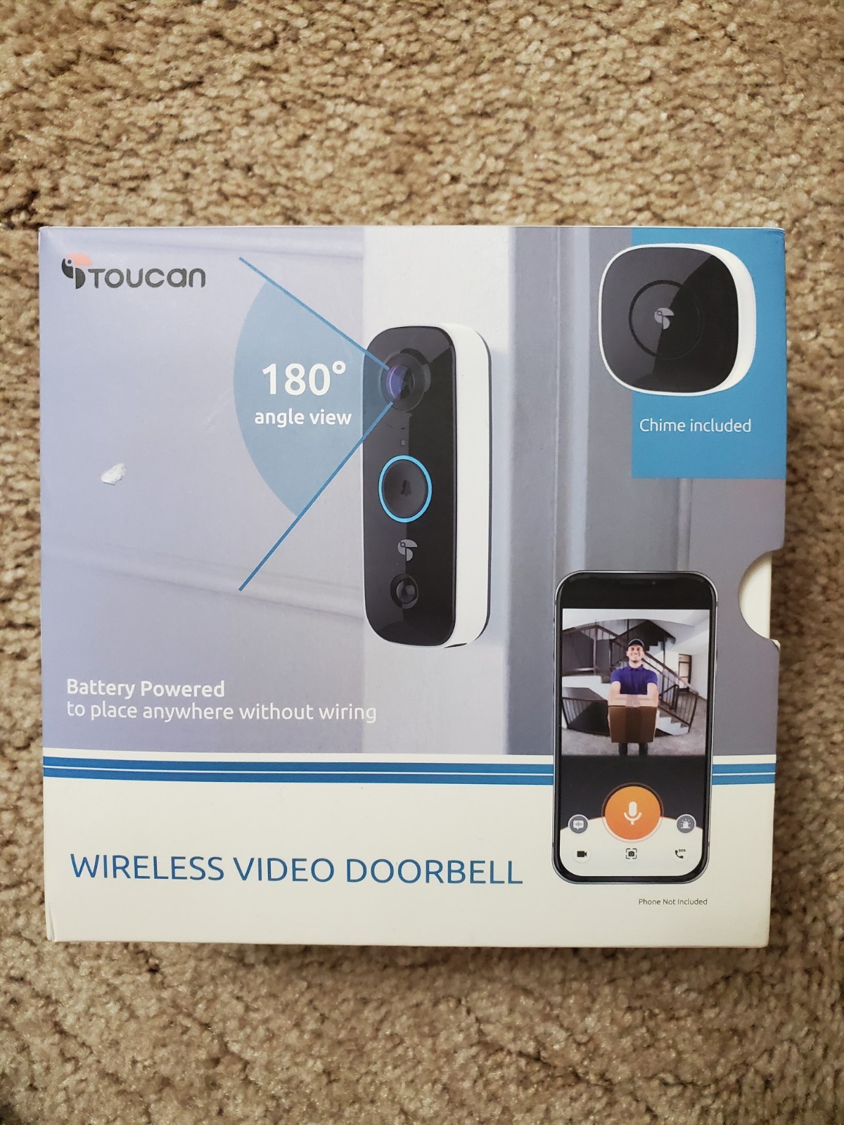 Toucan Wireless Video Doorbell With Chime TVD100WU