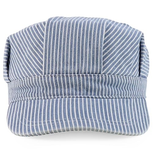 Armycrew Classic Cotton Train Engineer Conductor Adjustable Large Blue Stripe