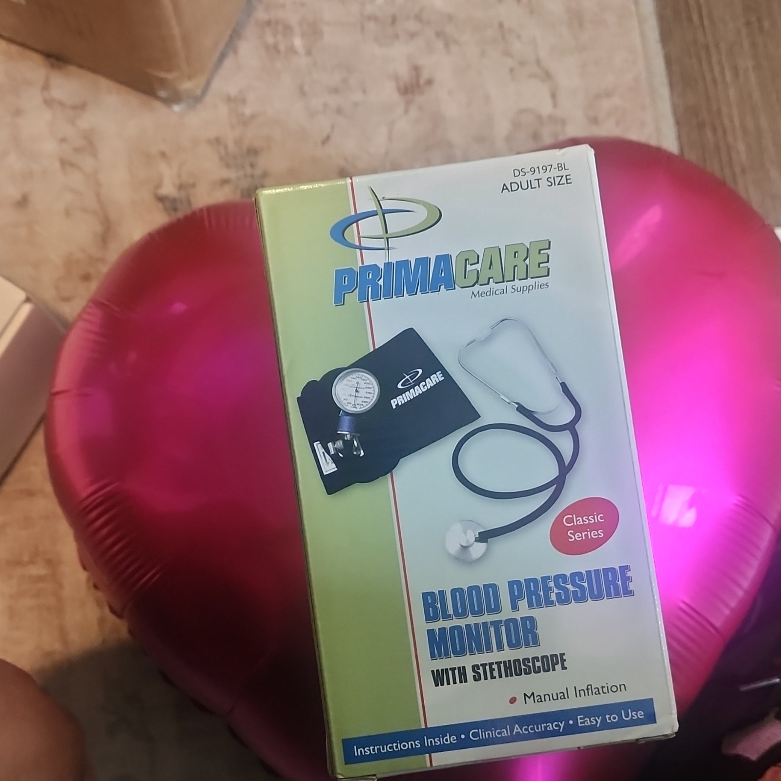 Primacare DS-9197-BL Manual Blood Pressure Monitor Adult Cuff Stethoscope