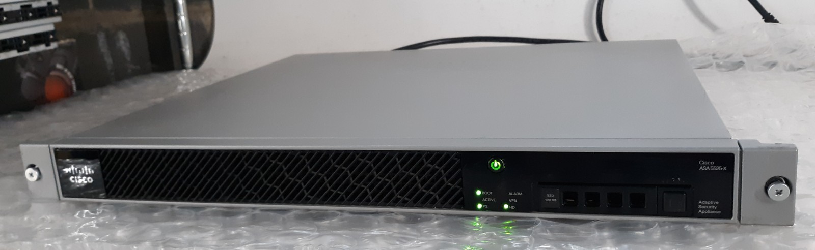 Cisco ASA-5525-X Adaptive Security Appliance w/ OEM 128GB SSD + Ears + Cord