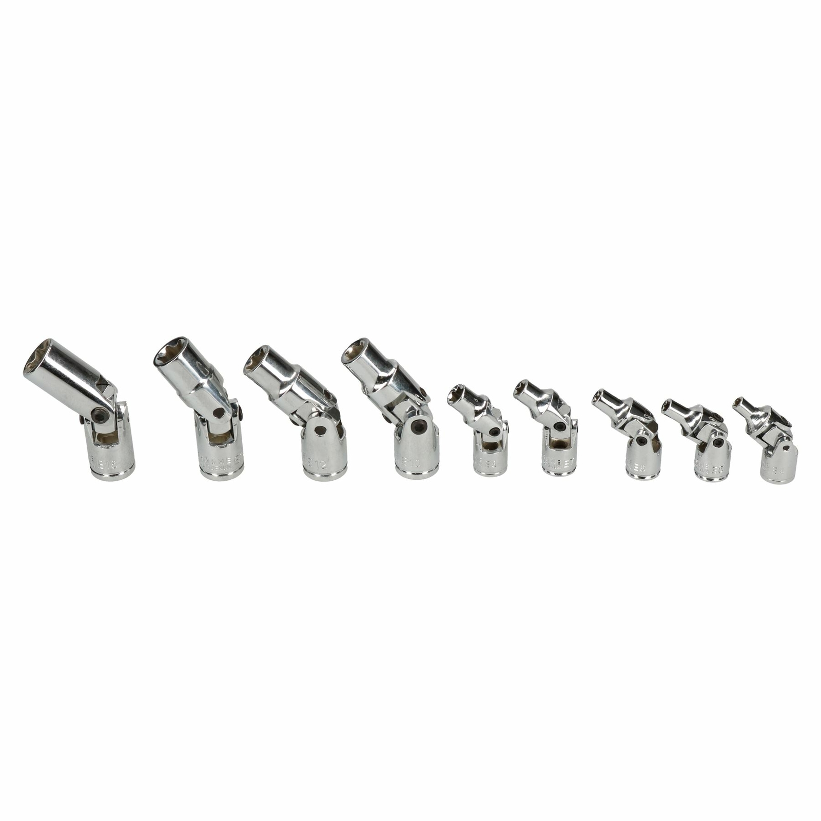 1/4" + 3/8” Drive E Female Torx Star Sockets on Wobble Universal Joint E4 – E16