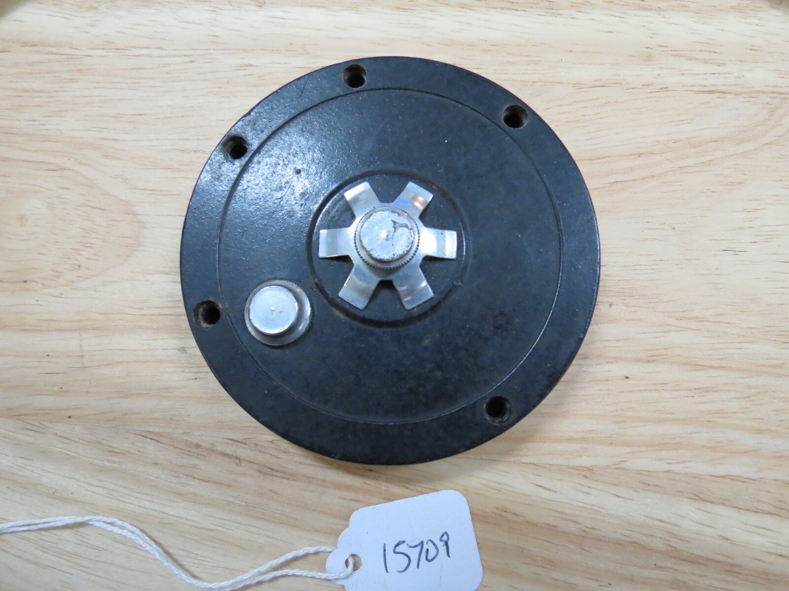 Vintage Abby & Imbrie Palmetto fishing reel plate  (lot#15709)
