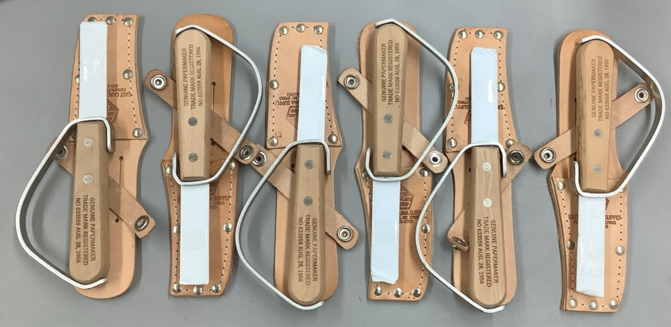 Lot of 6 East Carolina Supply 5630031 3.25" Guarded Paper Knife w/ Sheath (B447)