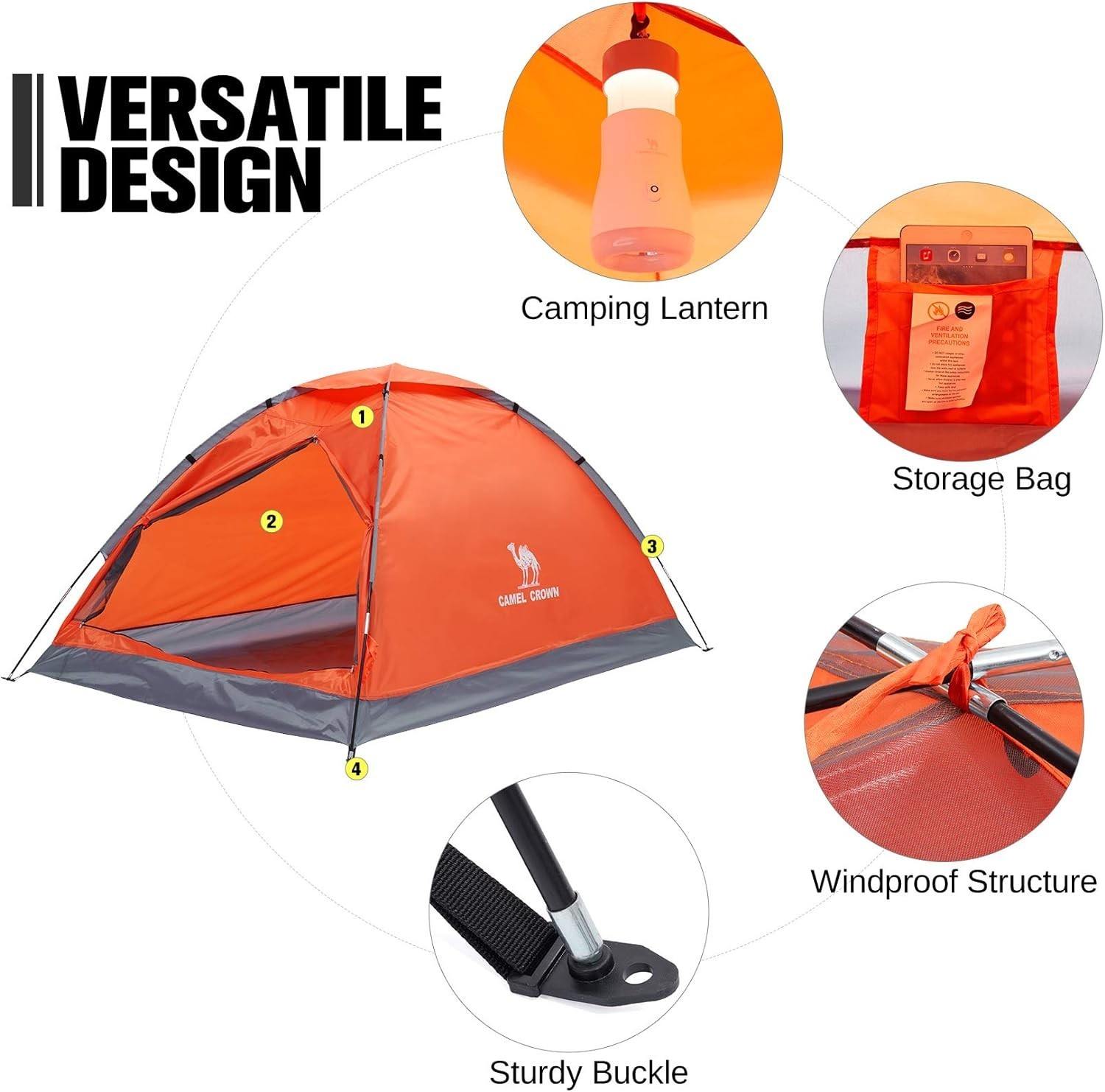 2-Person Camping Bundle: 2x Klymit Static V Sleeping Pads + Camel Crown Dome Ten