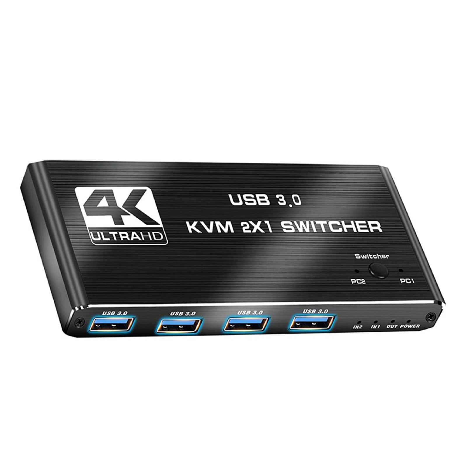 4K 2 in 1 out HDMI Kvm Switch 2x1 Dual Monitor USB 3.0 HDMI KVM Switcher