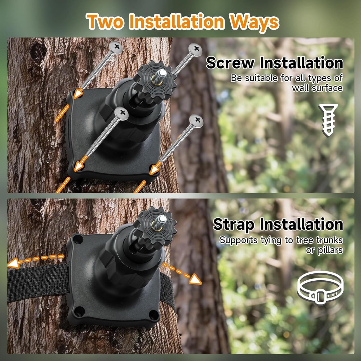Trail Cameras Mount, Holder for Game Camera, Outdoor Camera Mounting Bracket wit