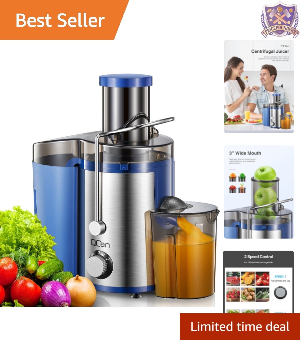 Efficient 800W Juicer with Dishwasher Safe Parts - Fast & Easy Juice Extraction